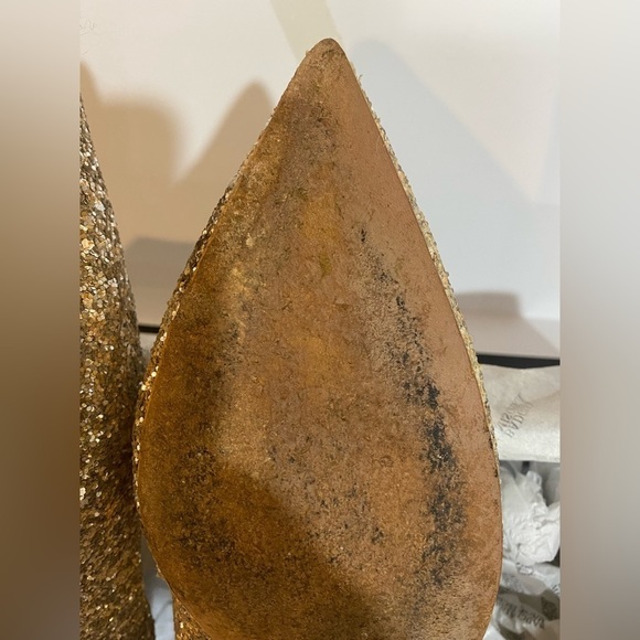 Badgley Mischka Heels glitter champagne size 6 EUC - Picture 13 of 13